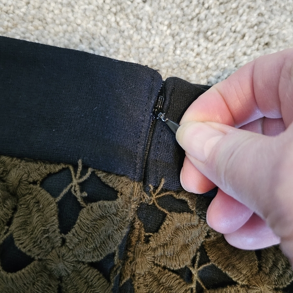 Ann Taylor Loft Pencil Skirt with Crochet Overlay - Picture 7 of 10